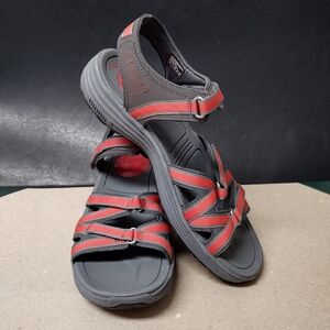 NEW - Sketchers -Tone-Ups Women Sandals Leather /Textile Strappy Hiking Fitness